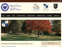 Tablet Screenshot of golflivonia.com